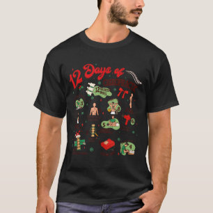 12 dagar med kiropraktisk jul kiropraktor t shirt