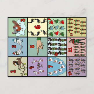 12 dagar med vykort för jul