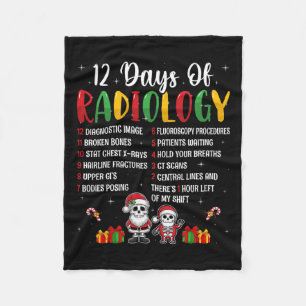 12 dagar radiologi Julafton Rad Tech-julradio Fleecefilt