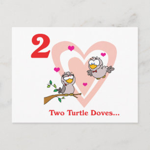 12 dagar två turturduvor vykort