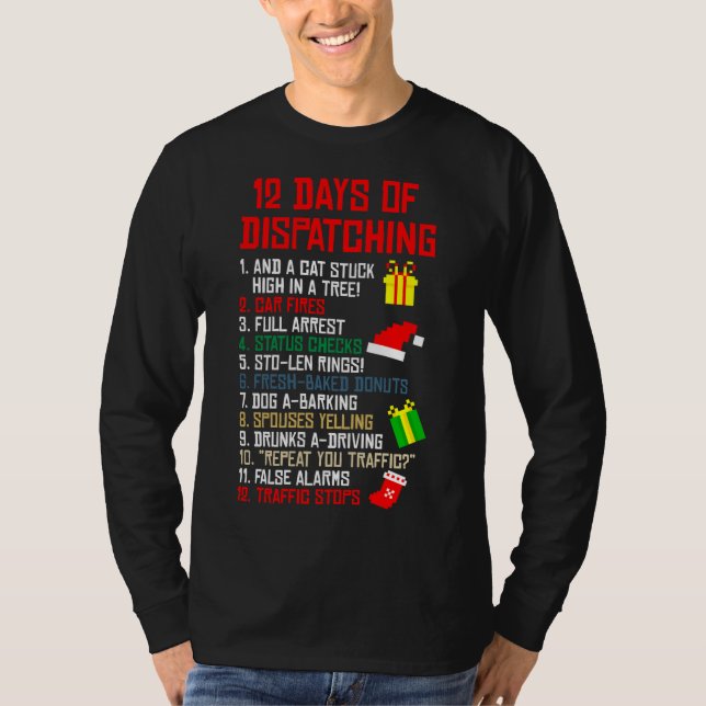 12 dagars avsändning av julklapp Pajama X-mas T Shirt (Framsida)