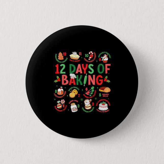 12 dagars bakning bagare jul kok kock bakning knapp (Framsida)