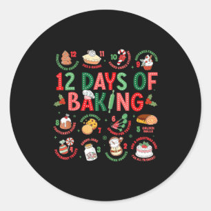 12 dagars bakning bagare jul kokk kock bakning runt klistermärke