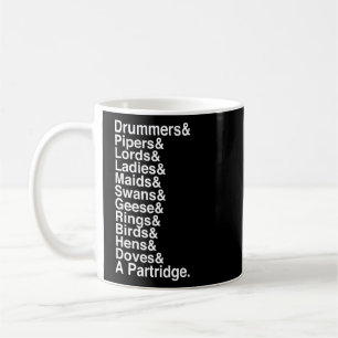 12 dagars Helvetica-jullista Kaffemugg