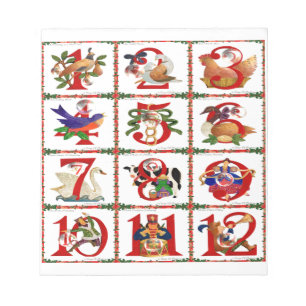 12 dagars julklapp - utskrifter anteckningsblock