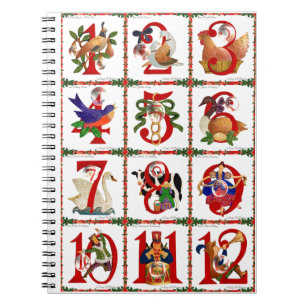 12 dagars julklapp - Utskriftsgåvor Anteckningsbok Med Spiral
