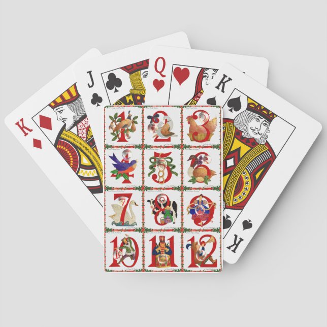 12 dagars julklapp - Utskriftsgåvor Casinokort (Baksidan)