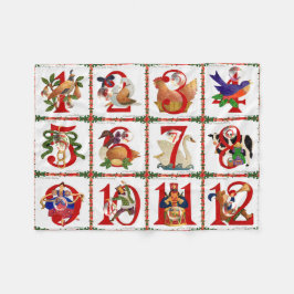 12 dagars julklapp - Utskriftsgåvor Fleecefilt