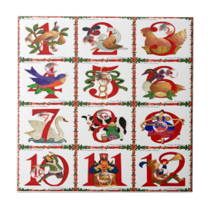 12 dagars julklapp - Utskriftsgåvor Kakelplatta