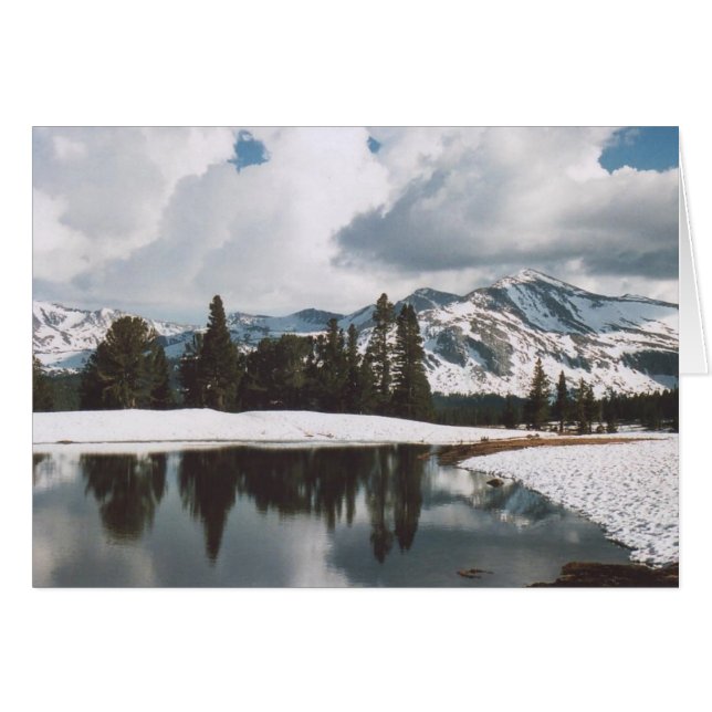 12. Dana Meadows Sjö, Yosemite Hälsningskort (Framsidan Horizontal)