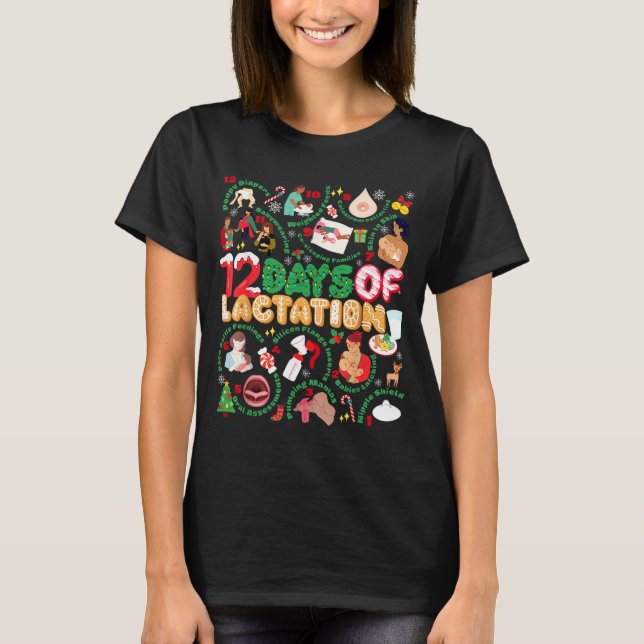 12 Day Of Ibclc Lactation Consultant Breastfeeding T Shirt (Framsida)