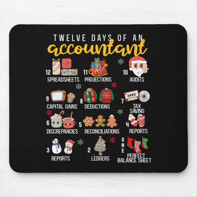 12 Days Of An Accountant, Xmas Party, Funny Accoun Musmatta (Framsidan)