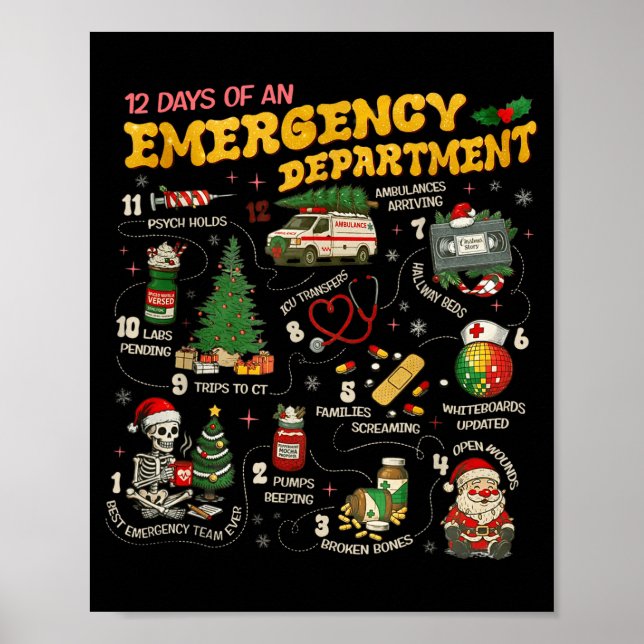 12 Days Of An Emergency Department, Er Nurse Chris Poster (Framsidan)