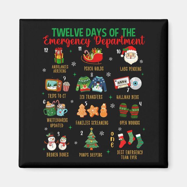 12 Days Of An Emergency Department Er Nurse Christ Magnet (Framsidan)