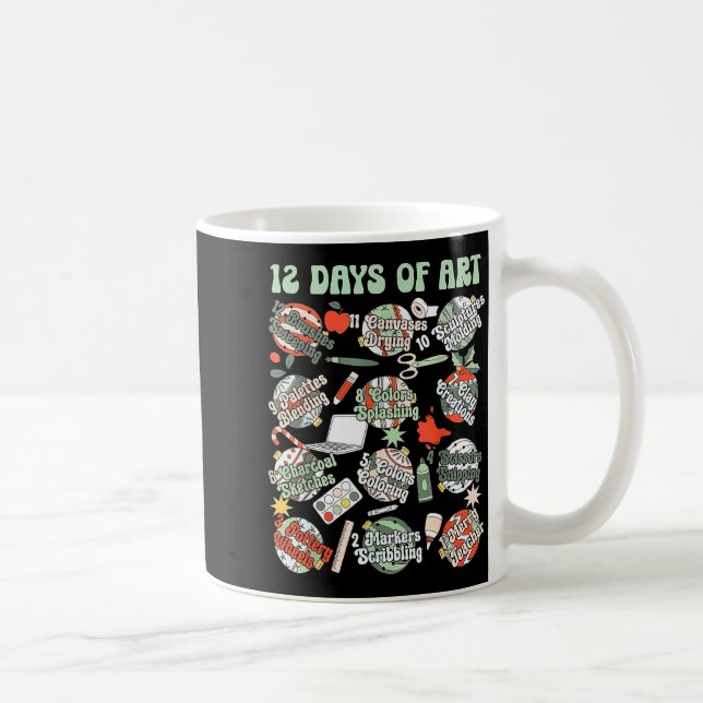 12 Days Of Art Teacher Christmas Artists Painter E Kaffemugg (Höger)