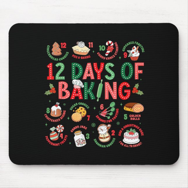 12 Days Of Baking Baker Christmas Cook Chef Baking Musmatta (Framsidan)
