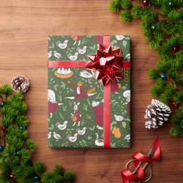 12 Days of Christmas-Folk Art Djur Presentpapper