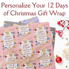 12 Days of Christmas Retro Pastel Personalized 