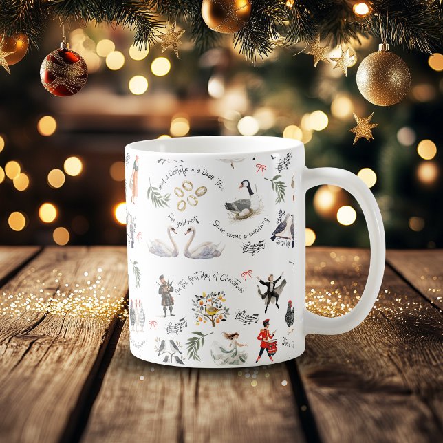 12 Days of Christmas Vintage Kaffemugg (Twelve days of Christmas vintage holiday mug
)