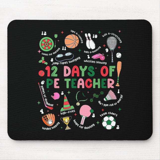 12 Days Of Pe Teacher Physical Education Gym Coach Musmatta (Framsidan)