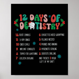 12 Dentist Dental Hygie i Tandvård Poster