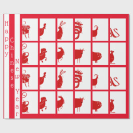 12 Djur av kinesisk zodiak Presentpapper