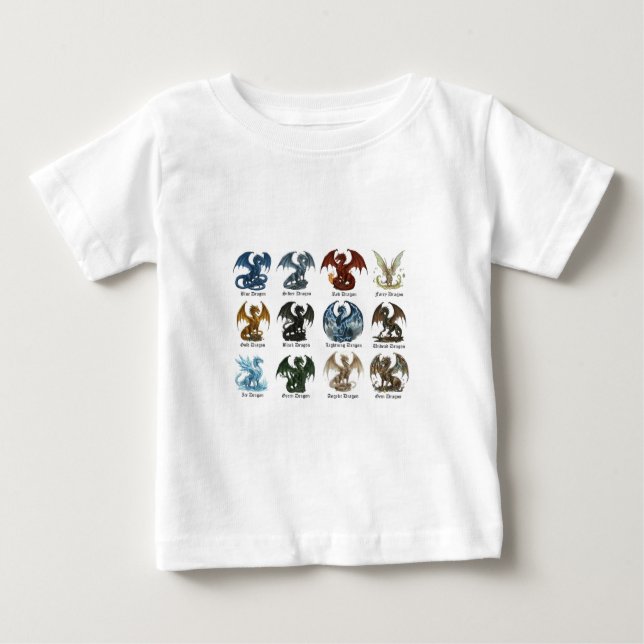 12 Dragons - dnd inspired  T Shirt (Framsida)