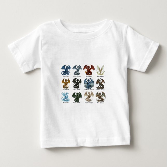 12 Drakar - dnd inspirerad  T Shirt (Framsida)