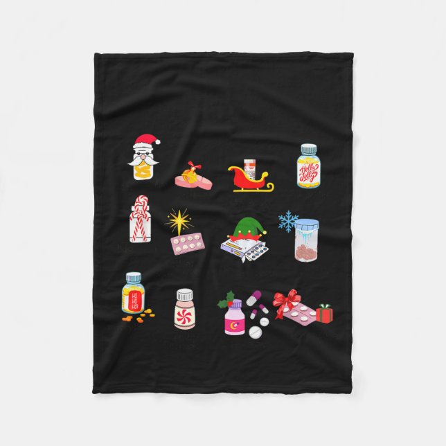 12 Drugs Of Christmas Nurse Pharmacy Technician Ph Fleecefilt (Framsidan)