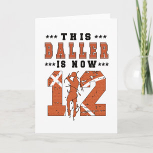 12:e Birthday Basketball Player 12-årig pojke Kort