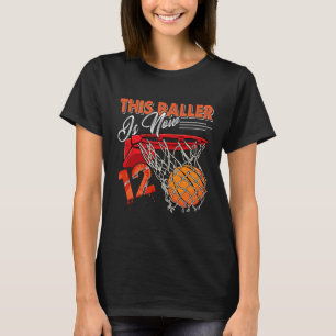 12:e Birthday Basketball Roligt 12 år Gamla barn G T Shirt