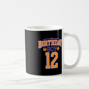 12:e Birthday Boy Basketball Älskare 12 år gammal Kaffemugg