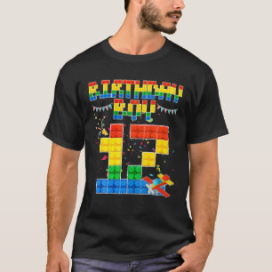 12:e Birthday Boy Byggnad Brick 12-åriga blocket T Shirt