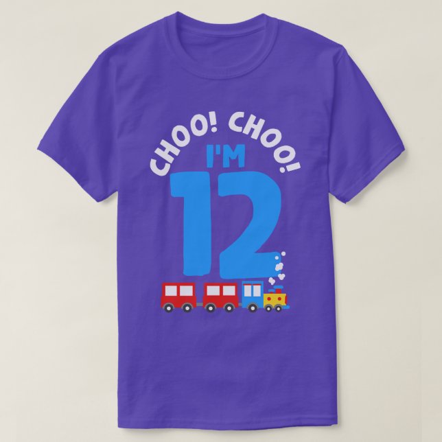 12:e Birthday Choo Choo Tåg T Shirt (Design framsida)