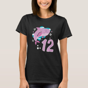 12:e Birthday Girls Shark 12 år gammal havshaj T Shirt