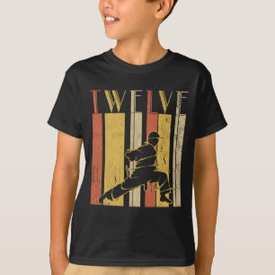 12:e Birthday Karate Retro Taekwondo Martial Arts T Shirt