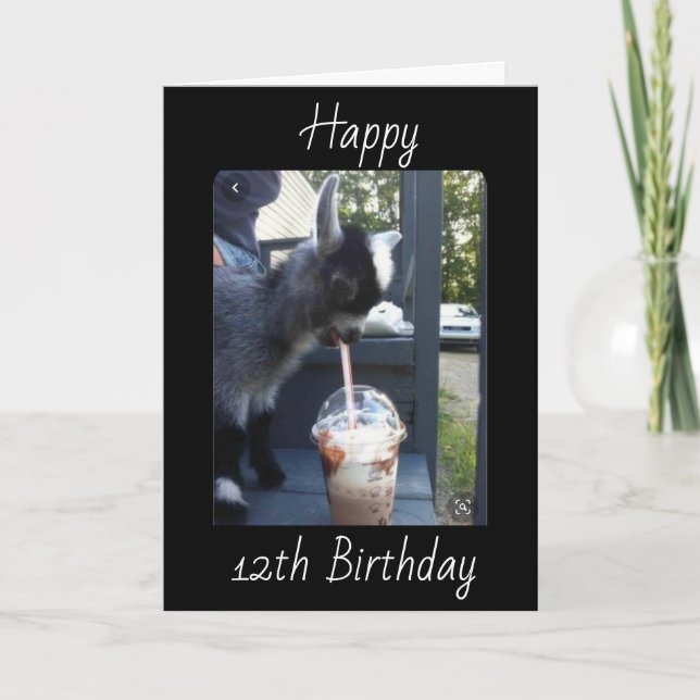**12:e** BIRTHDAY ÖNSKEMÅL - SPECIELL NY TEENAGER! Kort (Framsida)