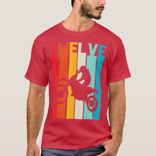 12:e Birthday Retro Motocross 12 år Boys Girl D T Shirt