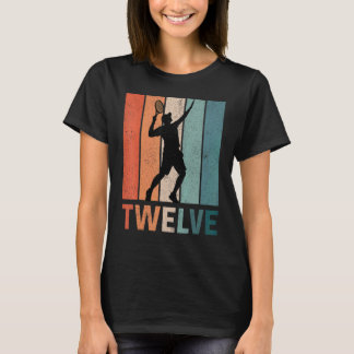 12:e Birthday Retro Tennis Player 12 år gammal twe T Shirt