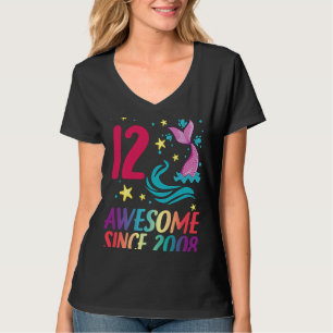 12:e Birthday Sjöjungfru Birthday Girl Party T Shirt