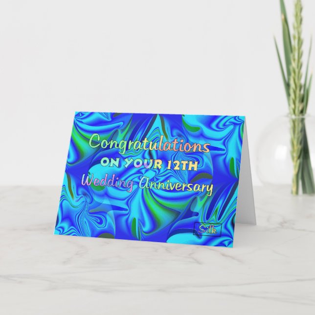 12:e Bröllop-årsdagen Kort (Framsida)