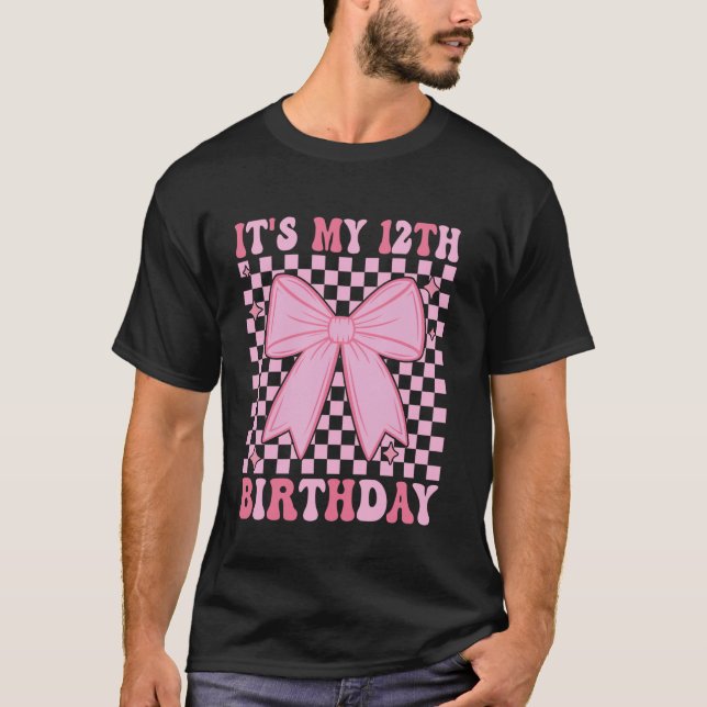 12:e Coquette Tematiserad Födelsedag Tolvårig Flic T Shirt (Framsida)