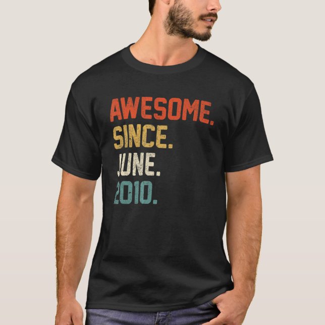 12:e födelsedag 12 år gammal Fantastisk sedan juni T Shirt (Framsida)