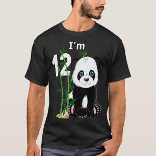12:e födelsedag 12 år gammal Party djurpanda T Shirt