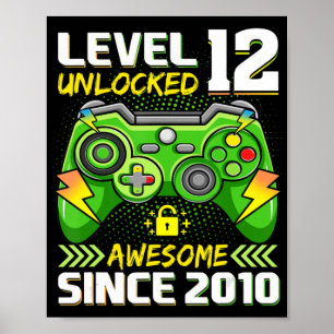 12:e födelsedag 12 Olåst Fantastisk 2010 Poster
