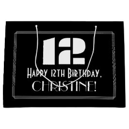 12:e födelsedag ~ Art Deco Inspired Titta "12" + N