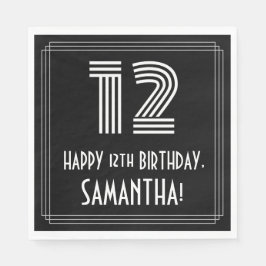 12:e födelsedag: Art Deco Inspired Titta "12" + Na Pappersservett