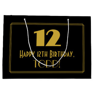 12:e födelsedag - Art Deco Inspired Titta "12" och