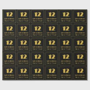 12:e födelsedag - Art Deco Inspired Titta "12" och Presentpapper