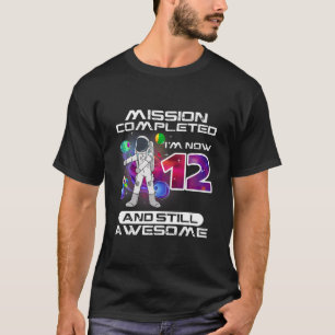 12:e födelsedag Astronaut Space Älskare 12 år gamm T Shirt
